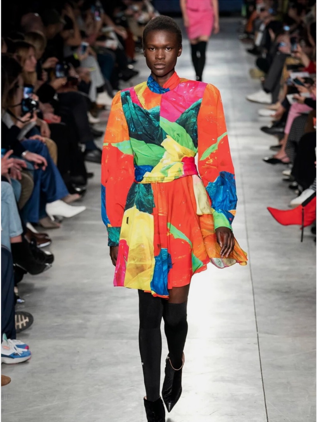 Msgm Milano Runway Abito Multicolour Mini Dress Size Eu 40/Us 6 Italy Fashion